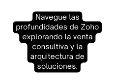 Navegue las profundidades de Zoho explorando la venta consultiva y la arquitectura de soluciones